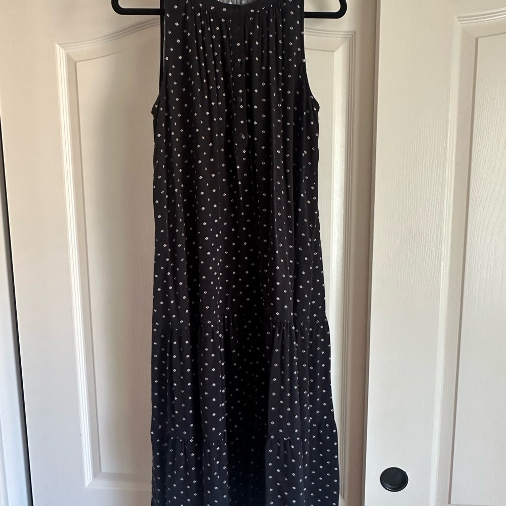 Hatch Maternity Black and White Maxi Sundress